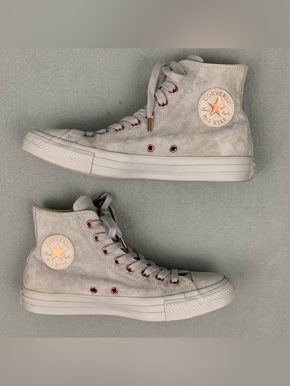 Converse Shoes Womens Size 10 Gray Suede All Star Chuck Taylor High Top Sneakers